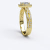 varitsa-jewellers - 1.1ct Cushion Cut Diamond Infinity Style Gold Engagement Ring - 06GG70